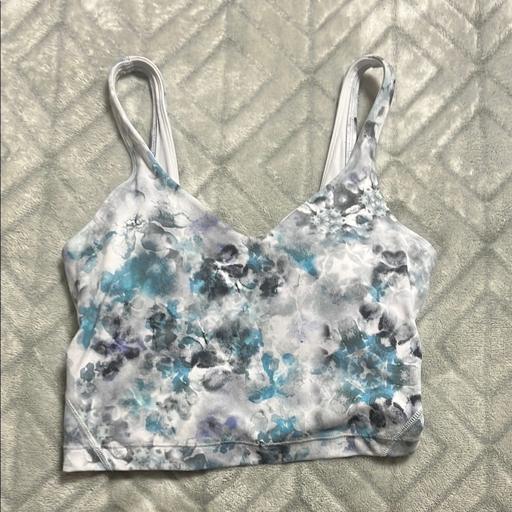 Watercolor Print Sports Bra